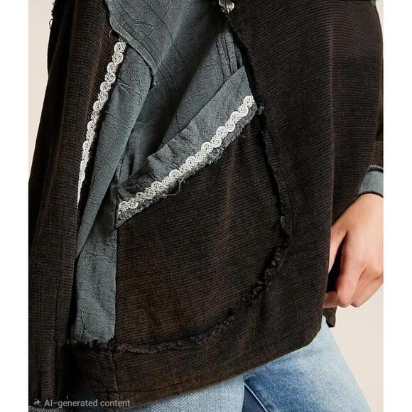 POL Raw Edge Ribbed Pullover - Picture 4 of 8